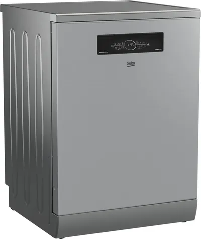 BEKO Standgeschirrspüler BDFN36550XP, 8,9 l, 15 Maßgedecke, Doppelt gut organisiert – inklusive Besteckschublade und Besteckkorb