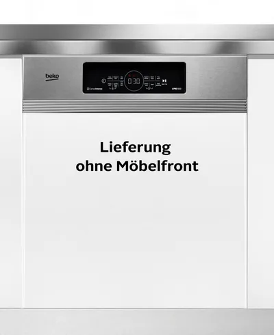 BEKO teilintegrierbarer Geschirrspüler BDSN36461XC, 14 Maßgedecke, SelfDry & CornerIntense – Trocknet selbst, reinigt jede Ecke