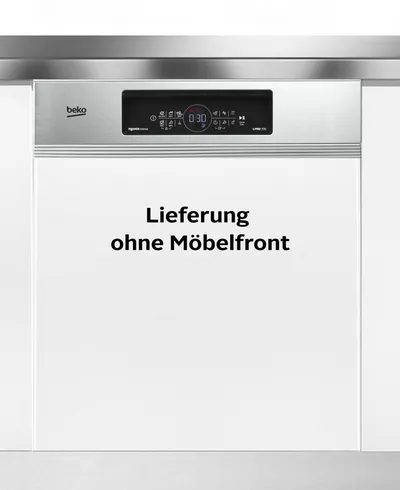 BEKO teilintegrierbarer Geschirrspüler BDSN36462XP, 8,5 l, 14 Maßgedecke, Sehr geräuscharm mit einer Lautstärke von bis zu 38 dB