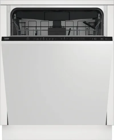 BEKO vollintegrierbarer Geschirrspüler BDIN16R46W, 9,5 l, 15 Maßgedecke, Quick&Shine – schnelle Reinigung mit optimaler Trocknung