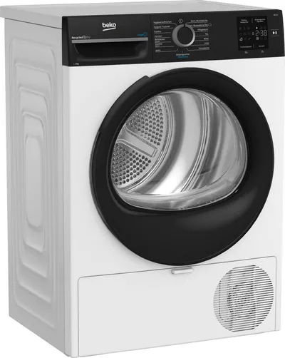 BEKO Wärmepumpentrockner BM3T38240W, AquaWave Schontrommel & 8 kg – sanft trocknen für die ganze Familie