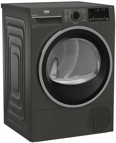 BEKO Wärmepumpentrockner Manhattan Gray B3T22491M, Dampffunktion, Silent-Programm, Allergikergeeignet, Aquawave
