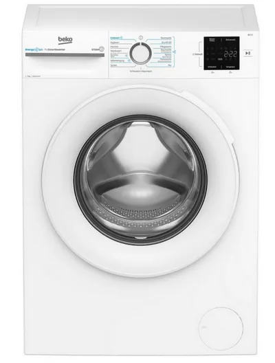 BEKO Waschmaschine BM3WFU3741W, 7 kg, 1400 U/min, EnergySpin‑Technologie – spart Energie außerhalb des Eco‑Programms