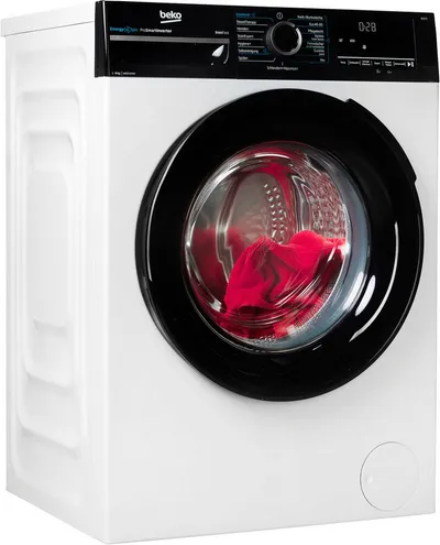 BEKO Waschmaschine BM3WFU4841W, 8 kg, 1400 U/min, Waschen mit EnergySpin: Bis zu 35 % Energie sparen – nicht nur in Eco