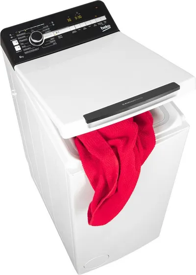 BEKO Waschmaschine Toplader BTL1WFP10622DE, 6 kg, 1200 U/min, Hygiene+ & Express – allergikergeeignet, schnell fertig