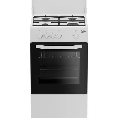 Freistehende Herd Beko CSG42009DW 4 Gasbrenner Butan weiß 50x50