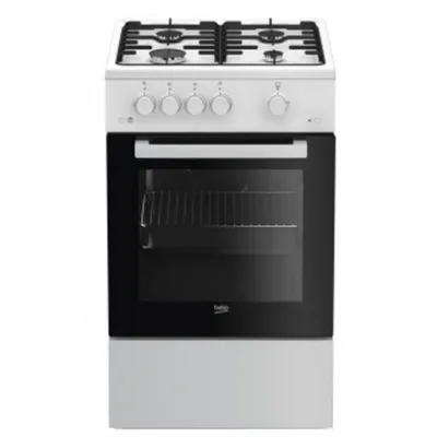 Freistehende Herd Beko FSG52020FW 4 Zonen 60 L Schwarz/Weiß