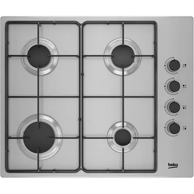 Beko HIGG 64103 SXN Erdgaskochfeld 4 Zonen Edelstahl