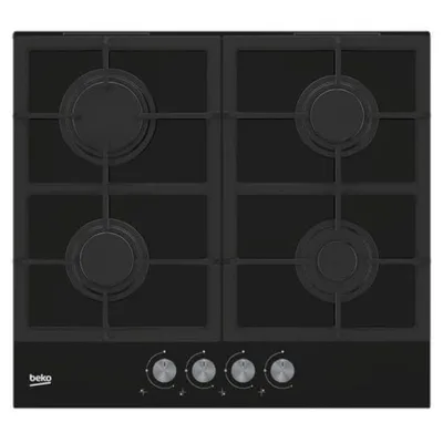 Gaskochfeld Beko HILG 642C5 SB Schwarz 60 cm 4 Kochzonen Einbau