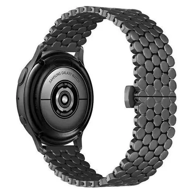 Beline pasek Watch 22mm Metal Honeycomb czarny /black box