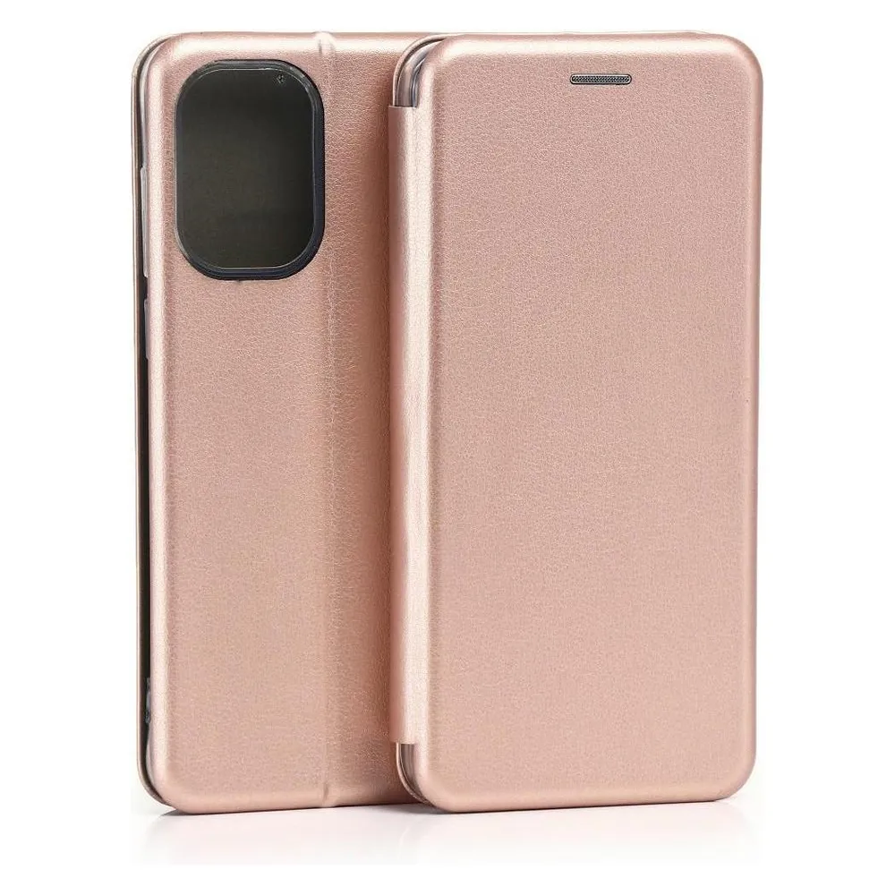 Beline Book Magnetic Case for OnePlus 15R Rose Gold