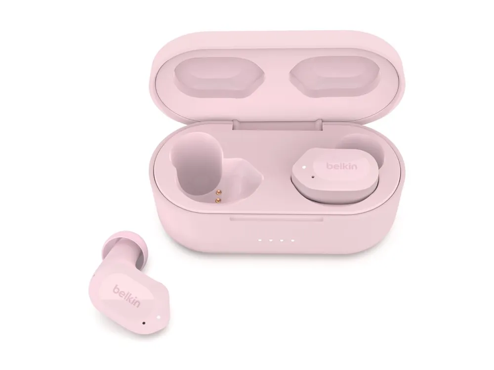 Belkin SoundForm Play True Wireless In-Ear-Kopfhörer, Rosa, In-Ear, Kabellos