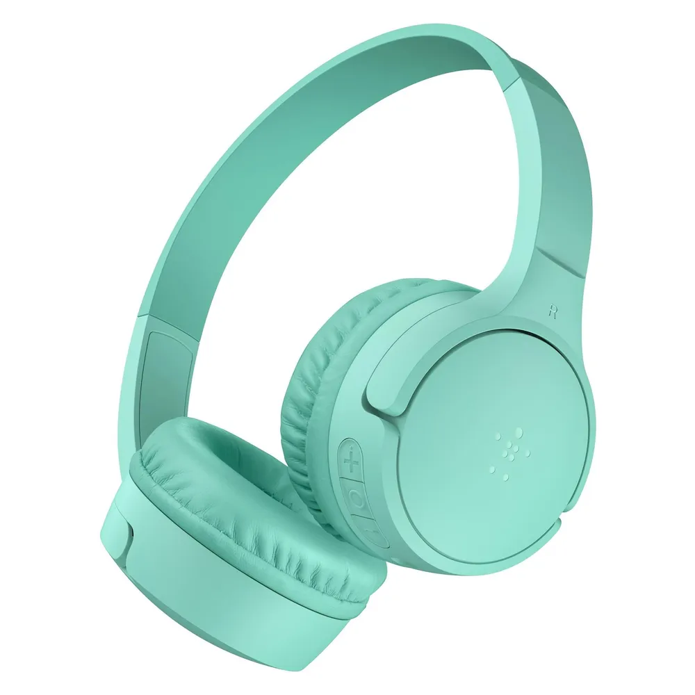 Kopfhörer Belkin SoundForm Mini kabellos und kabelgebunden Bluetooth für Kinder, Mint