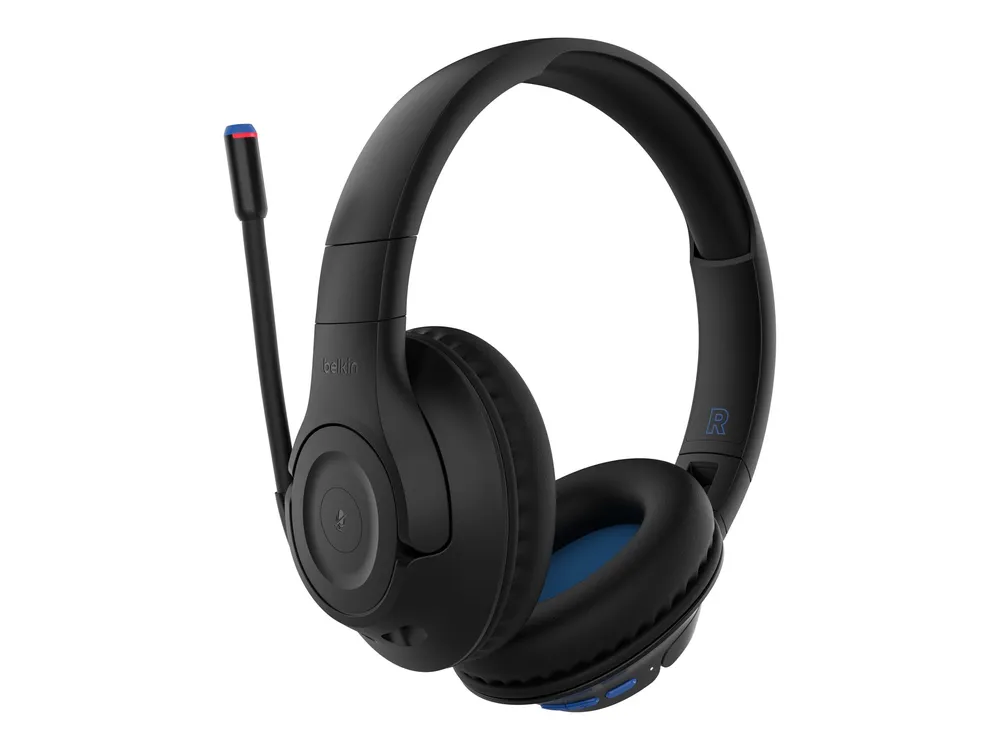 Belkin SoundForm Inspire Kopfhörer für Kinder, Schwarz, On-Ear, Over-Ear, Kabellos