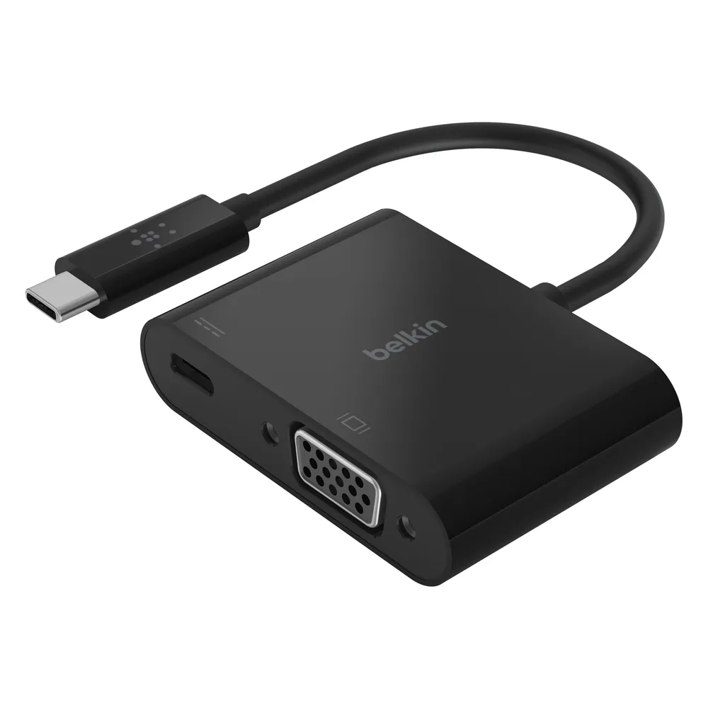 Belkin USB-C auf VGA-Ladeadapter, Schwarz