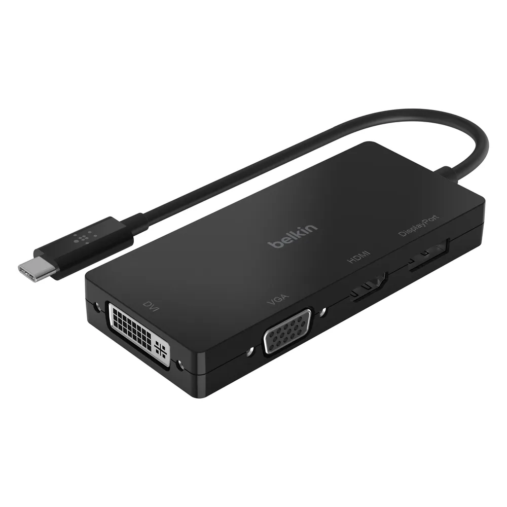 Belkin USB-C Video Adapter (4 in 1), Schwarz
