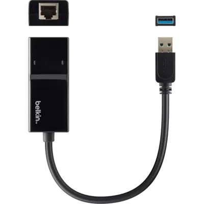 Belkin USB 3.0 Gigabit Ethernet Adapter, Schwarz