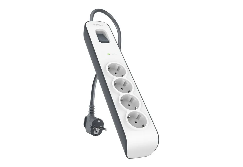 Belkin 4fach-Steckdosenleiste mit Überspannungsschutz und 2-m-Kabel Steckdosenleiste 4-fach