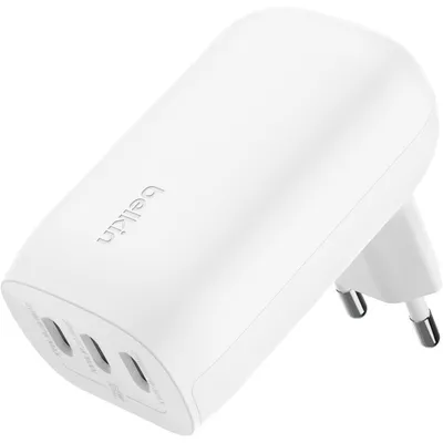 Belkin BoostCharge Pro 67W 3-Port USB-C Wandladegerät mit PPS - Weiß