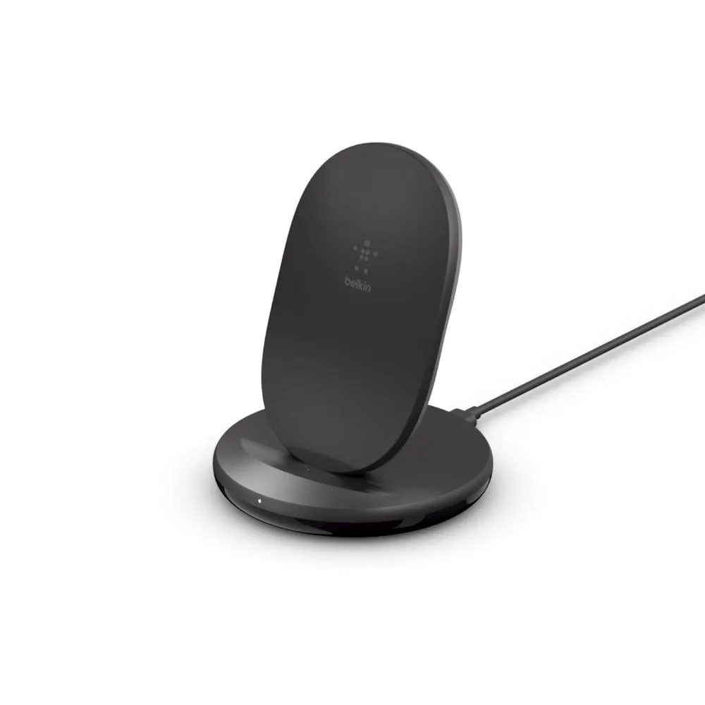 BoostCharge Ladeständer, 15 W mit QC 3.0-24-W-Ladegerät, Schwarz