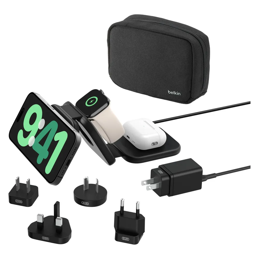 BoostCharge Pro Magnetische kabellose 3-in-1-Reiseladestation mit Qi2
