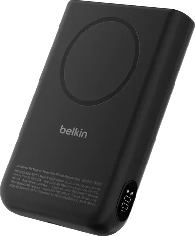 Belkin UltraCharge Pro Wireless Powerbank mit MagSafe 10.000 mAh mit Schnellladen Schwarz