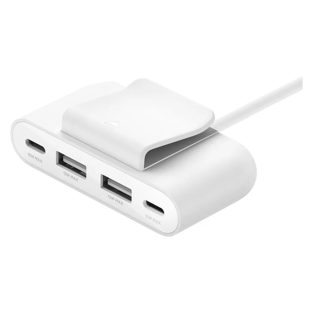 USB Hub Belkin BUZ001bt2MWHB7 USB Type C 4 Ports Weiß Rundkabel 2 m USB Hub Belkin BUZ001bt2MWHB7 USB Type C 4 Ports Weiß Rundkabel 2 m