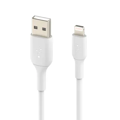 Belkin USB-A auf Lightning Kabel, Weiß, 0,15m