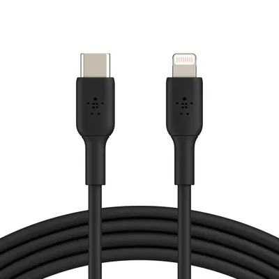 Belkin BOOST CHARGE USB-C auf Lightning Kabel, Schwarz, 1m