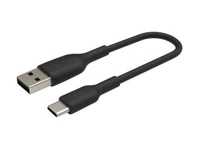 Belkin USB-A auf USB-C Kabel, Schwarz, USB-A auf USB-C, 0,15m, 15W