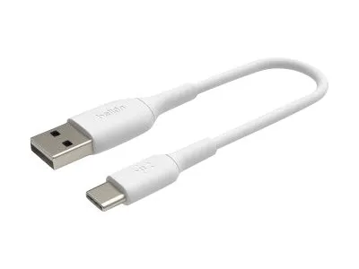 Belkin USB-A auf USB-C Kabel, Weiß, USB-A auf USB-C, 0,15m, 15W