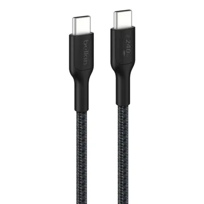 USB-C Kabel Belkin BoostCharge Pro 2m 240W Schnellladung Schwarz geflochten