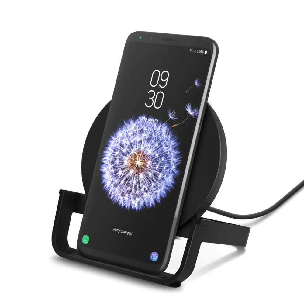 Drahtloser BoostUp 10-W-Ladeständer für Apple, Samsung, LG und Sony, schwarz Qi-Ladegerät