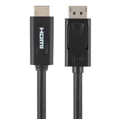 DisplayPort nach HDMI Kabel 4K Männlich/Männlich 1,8 m Schwarz