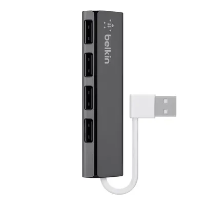 Belkin USB 2.0 HUB, Slim (4 in 1), Schwarz