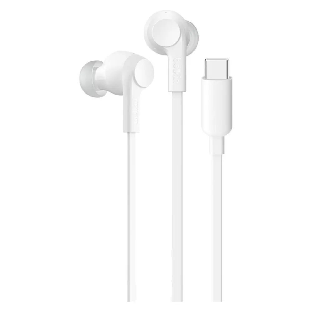 Auriculares Belkin G3H0003hqWH con cable USB-C Cancelación Activa de Ruido Blanco