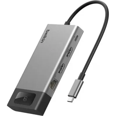 Hub Belkin 8 Ports USB-C Modell INC027HQSGY für zwei Bildschirme