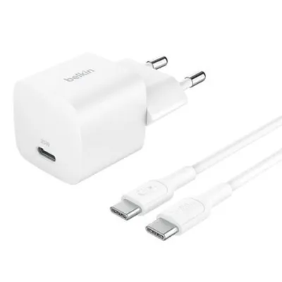 Ladegerät Belkin BoostCharge 25W USB-C PD 3.1 faltbar 1m Kabel Weiß