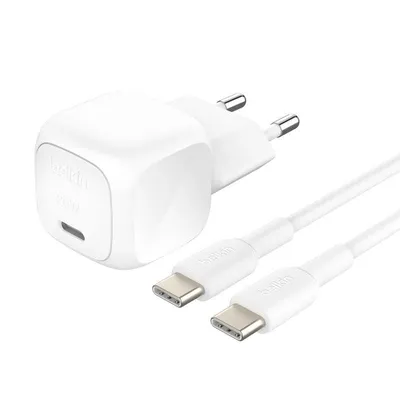 Ladegerät Belkin WCA009KQ1MWH-B6 20W USB-C Power Delivery 3.1 Schnellladung 1 m Weiß