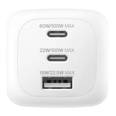 Ladegerät Belkin WCH016hqWH 100 W 2x USB-C 1x USB-A GaN weiß