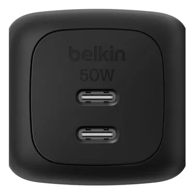 Ladegerät Belkin WCH019kqBK GaN 50 W USB-C Dual Schnellladung Schwarz