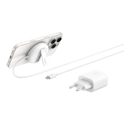 Ladegerät Belkin WIA011kqWH Qi2 Magnetisch 15W USB-C Weiß Schnellladung
