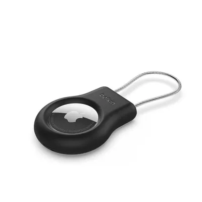 Belkin Anhänger mit Drahtseil für AirTag, Schwarz