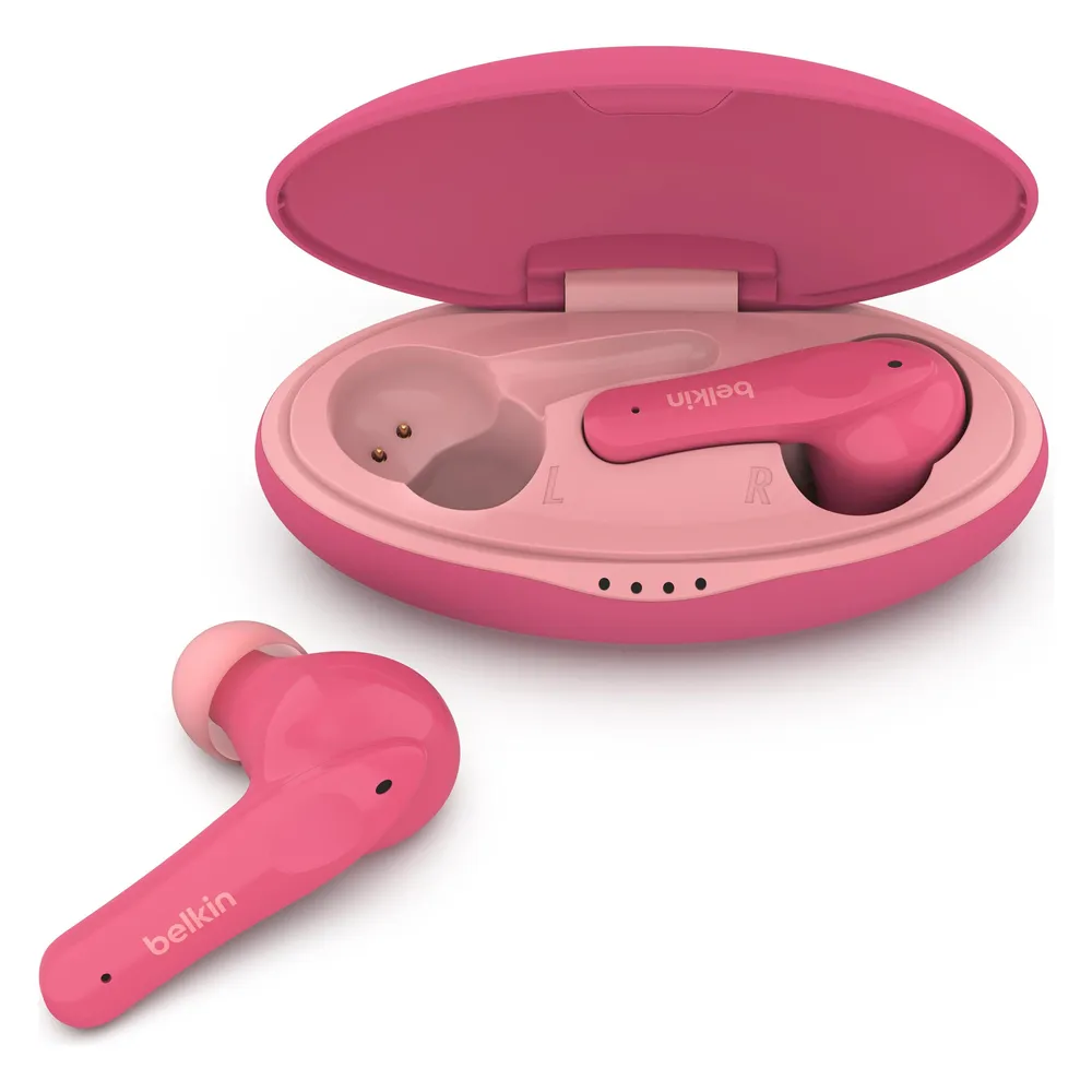 Belkin Soundform Nano True Wireless Bluetooth Kopfhörer für Anrufe und Musik, IPX5, Rosa