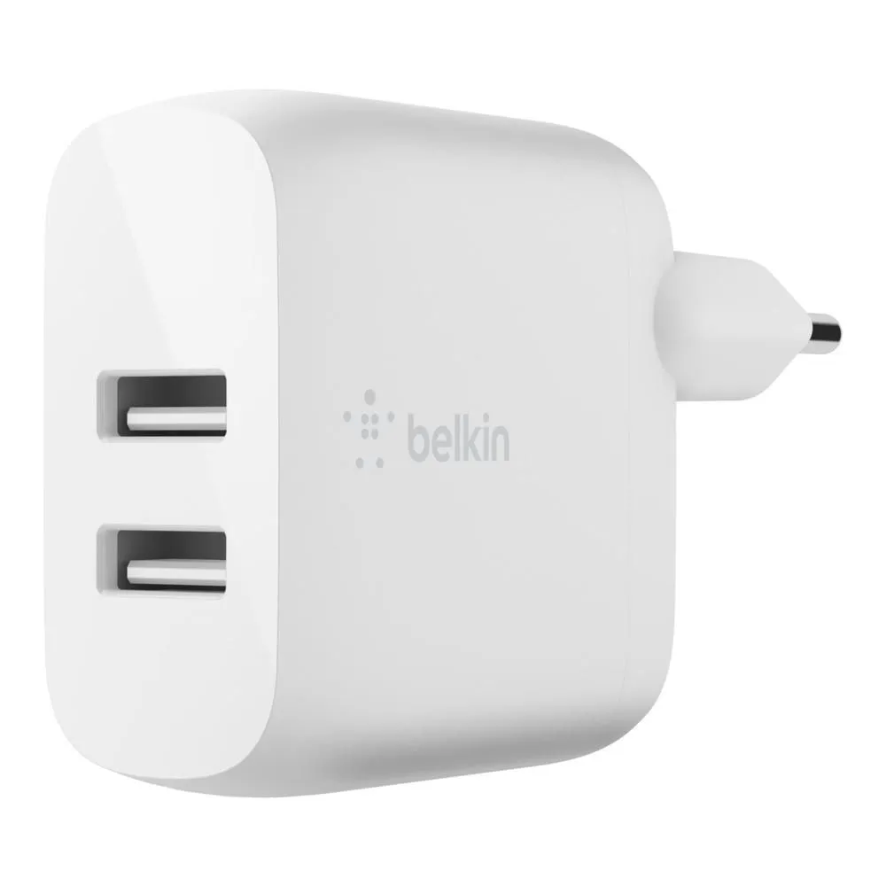 Belkin BOOST CHARGE USB-A Dual Ladegerät, Weiß, 24W