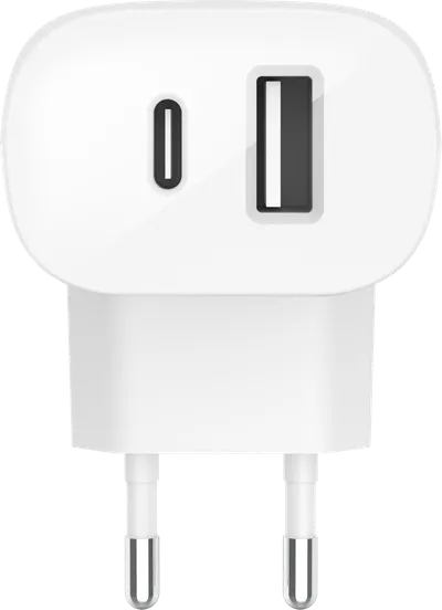 Belkin BOOST CHARGE Dual Ladegerät USB-C / USB-A mit Power Delivery, Weiß, 42W