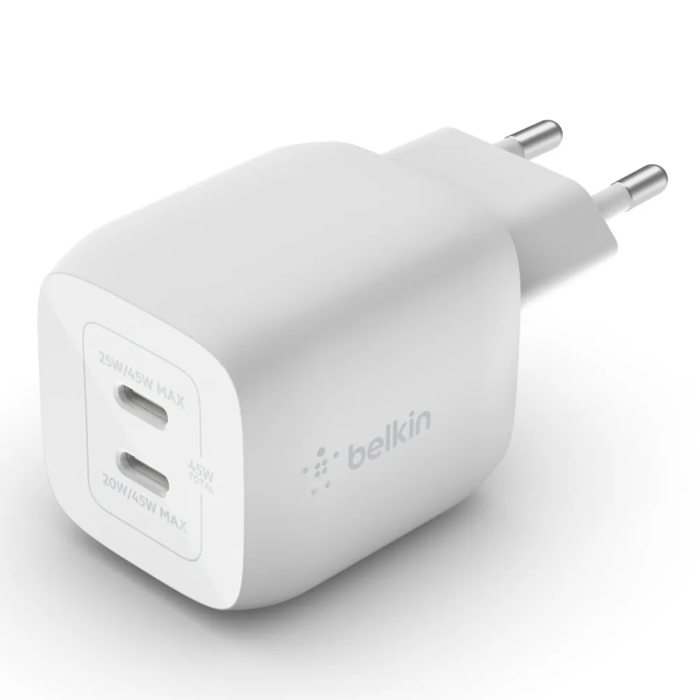 Belkin GaN Power Adapter 45 W, Weiß, USB-C