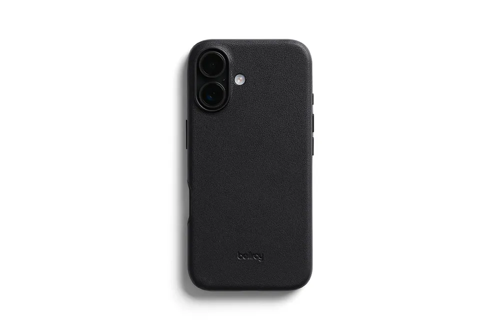 Bellroy Leder Case für iPhone 16, Schwarz