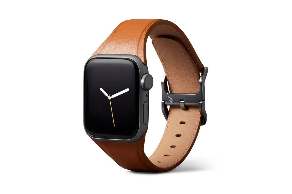 Bellroy Classic Leder Armband für Apple Watch, Braun, 44mm, 45mm, 42mm (Series 1/2/3), 49mm, 46mm