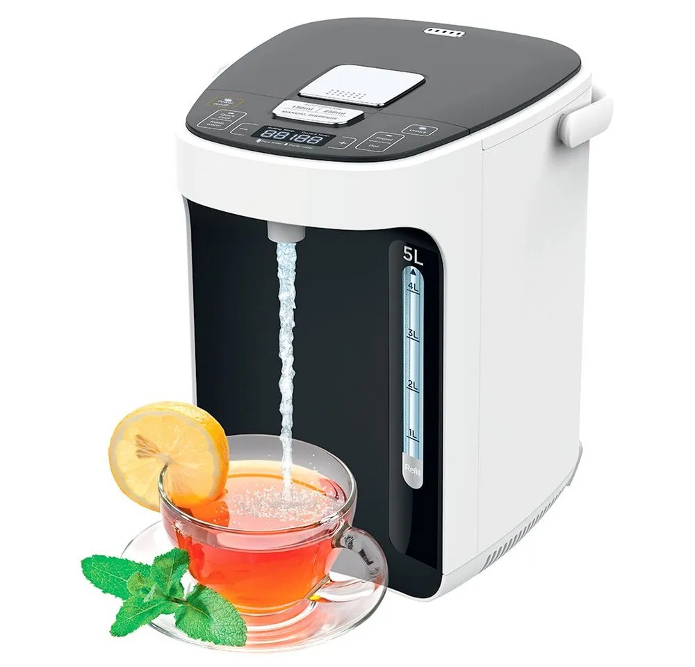 BEM Wasserkocher TITAN 2.1 Thermopot Wasserkocher Pumpkanne, 5 l, 1600 W, Teekocher Thermoskanne Samowar mit Temperatureinstellung